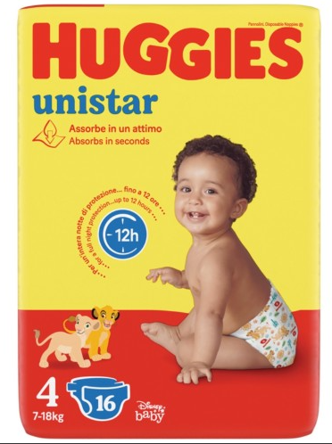 Pannolini Huggies 4 Misura